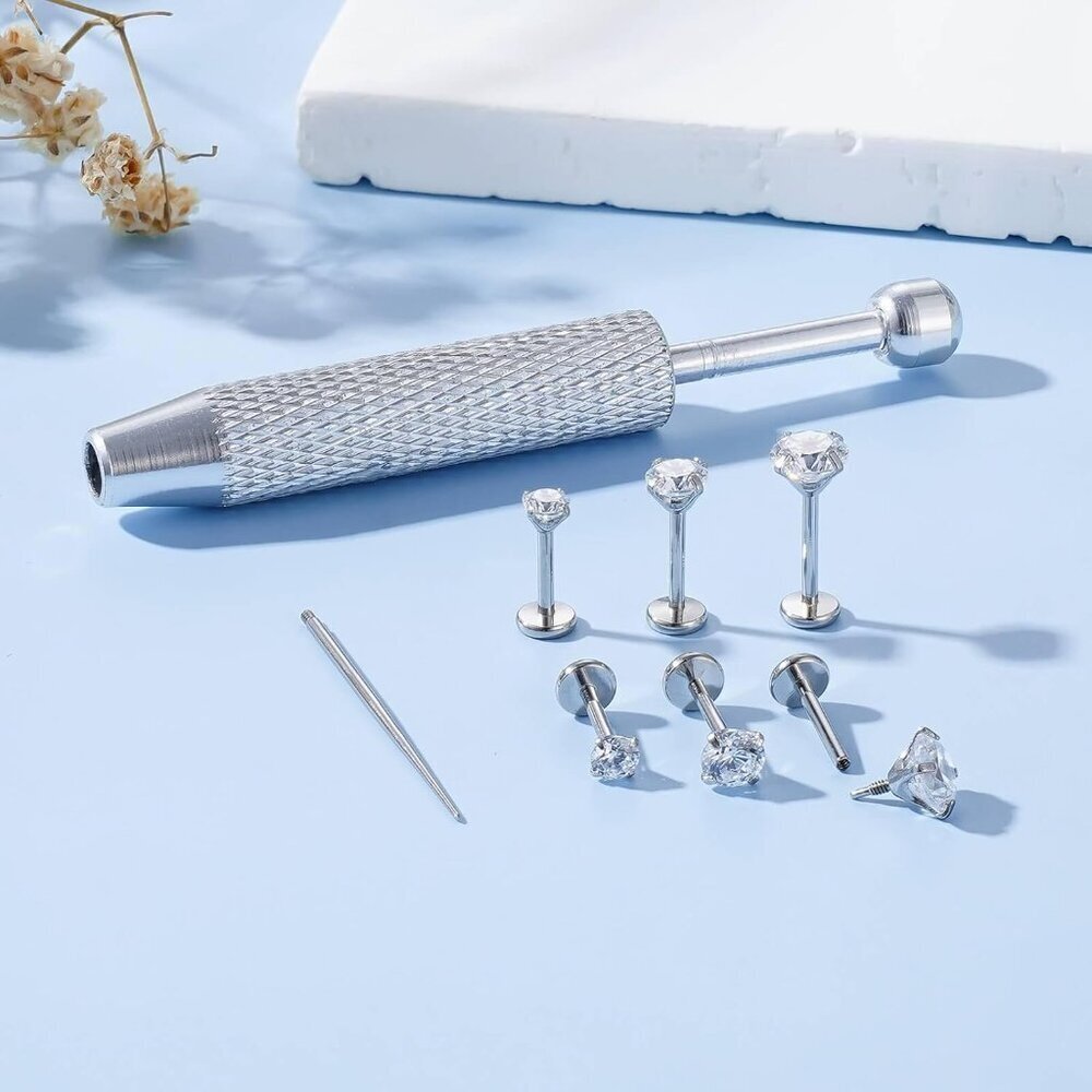 Flat Back Stud Earrings Hypoallergenic Stainless … - image 5